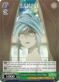 Unexpected Encounter, Alexia Midgar (SR) - The Eminence in Shadow - Weiss Schwarz card