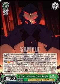 Plans in Motion, Gaunt Knight (SR) - The Eminence in Shadow - Weiss Schwarz card