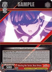 Meeting Her Savior, Rose Oriana (SR) - The Eminence in Shadow - Weiss Schwarz card