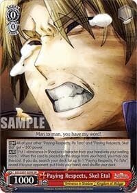 Paying Respects, Skel Etal (SR) - The Eminence in Shadow - Weiss Schwarz card