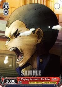 Paying Respects, Po Tato (SR) - The Eminence in Shadow - Weiss Schwarz card