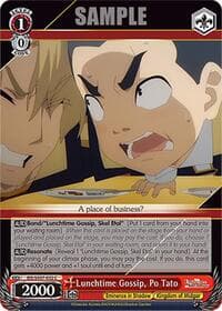 Lunchtime Gossip, Po Tato - The Eminence in Shadow - Weiss Schwarz card