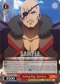 Acting Big, Quinton - The Eminence in Shadow - Weiss Schwarz card