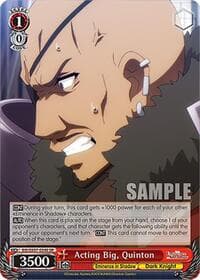 Acting Big, Quinton (SR) - The Eminence in Shadow - Weiss Schwarz card
