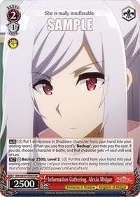 Information Gathering, Alexia Midgar (SR) - The Eminence in Shadow - Weiss Schwarz card