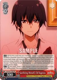 Sacrificing Himself, Cid Kagenou (SR) - The Eminence in Shadow - Weiss Schwarz card