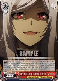 Buying Love, Alexia Midgar - The Eminence in Shadow - Weiss Schwarz card