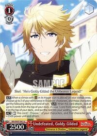 Undefeated, Goldy Gilded - The Eminence in Shadow - Weiss Schwarz card