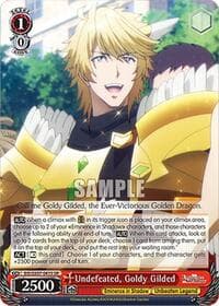 Undefeated, Goldy Gilded (SR) - The Eminence in Shadow - Weiss Schwarz card