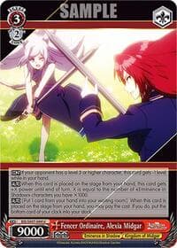 Fencer Ordinaire, Alexia Midgar - The Eminence in Shadow - Weiss Schwarz card