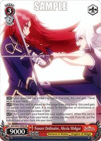 Fencer Ordinaire, Alexia Midgar (SR) - The Eminence in Shadow - Weiss Schwarz card