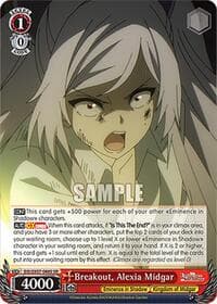 Breakout, Alexia Midgar (SR) - The Eminence in Shadow - Weiss Schwarz card