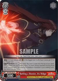 Battling a Monster, Iris Midgar - The Eminence in Shadow - Weiss Schwarz card