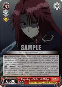 Preparing to Strike, Iris Midgar (SR) - The Eminence in Shadow - Weiss Schwarz card
