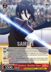 Takedown, Mundane Mann - The Eminence in Shadow - Weiss Schwarz card