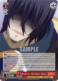 Takedown, Mundane Mann (SR) - The Eminence in Shadow - Weiss Schwarz card