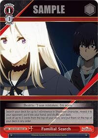 Familial Search (SR) - The Eminence in Shadow - Weiss Schwarz card