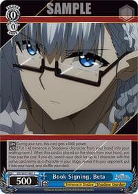 Book Signing, Beta - The Eminence in Shadow - Weiss Schwarz card