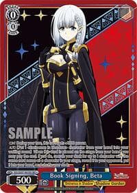 Book Signing, Beta (SEC+) - The Eminence in Shadow - Weiss Schwarz card