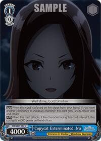 Copycat Exterminated, Nu - The Eminence in Shadow - Weiss Schwarz card