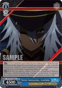 Strict Instructor, Lambda (SR) - The Eminence in Shadow - Weiss Schwarz card