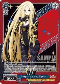 Surprise Visit, Alpha (SEC+) - The Eminence in Shadow - Weiss Schwarz card