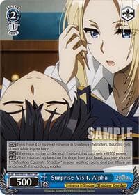 Surprise Visit, Alpha (SR) - The Eminence in Shadow - Weiss Schwarz card