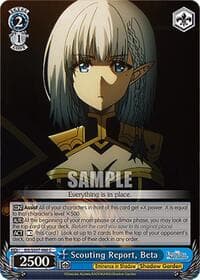 Scouting Report, Beta - The Eminence in Shadow - Weiss Schwarz card