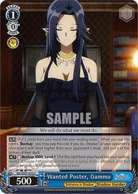 Wanted Poster, Gamma - The Eminence in Shadow - Weiss Schwarz card