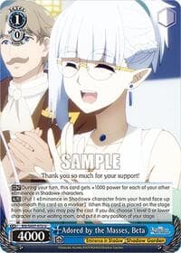 Adored by the Masses, Beta - The Eminence in Shadow - Weiss Schwarz card