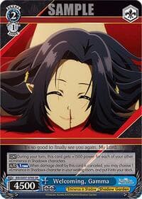 Welcoming, Gamma (SR) - The Eminence in Shadow - Weiss Schwarz card