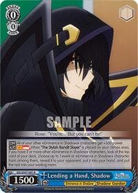 Lending a Hand, Shadow - The Eminence in Shadow - Weiss Schwarz card