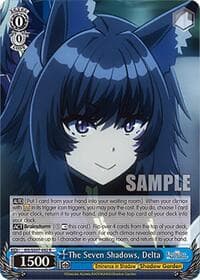 The Seven Shadows, Delta - The Eminence in Shadow - Weiss Schwarz card