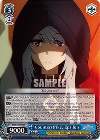 Counterstrike, Epsilon - The Eminence in Shadow - Weiss Schwarz card