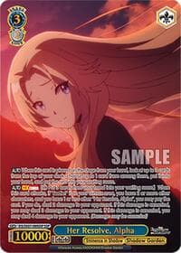 Her Resolve, Alpha (SSP) - The Eminence in Shadow - Weiss Schwarz card