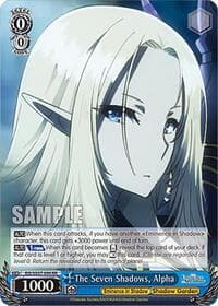 The Seven Shadows, Alpha - The Eminence in Shadow - Weiss Schwarz card