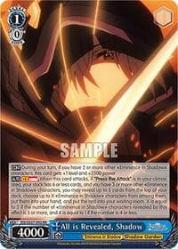 All is Revealed, Shadow - The Eminence in Shadow - Weiss Schwarz card