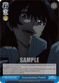 Assassination Foiled (SR) - The Eminence in Shadow - Weiss Schwarz card