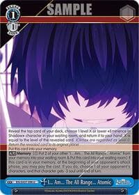 I... Am... The All Range... Atomic - The Eminence in Shadow - Weiss Schwarz card