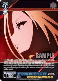 Dramatic Entrance, Alpha (PR) (Foil) - The Eminence in Shadow - Weiss Schwarz card