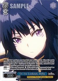 On the Lookout, Delta (PR) (Foil) - The Eminence in Shadow - Weiss Schwarz card