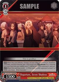Departure, Seven Shadows (RRR) - The Eminence in Shadow - Weiss Schwarz card