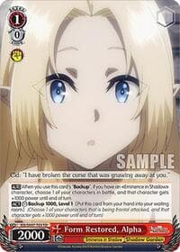 Form Restored, Alpha - The Eminence in Shadow - Weiss Schwarz card