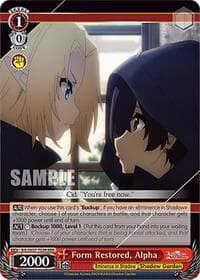 Form Restored, Alpha (RRR) - The Eminence in Shadow - Weiss Schwarz card