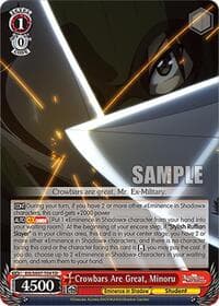 Crowbars Are Great, Minoru - The Eminence in Shadow - Weiss Schwarz card