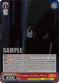 Crowbars Are Great, Minoru (RRR) - The Eminence in Shadow - Weiss Schwarz card