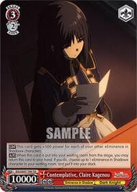 Contemplative, Claire Kagenou - The Eminence in Shadow - Weiss Schwarz card