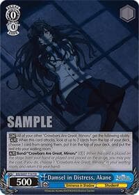 Damsel in Distress, Akane - The Eminence in Shadow - Weiss Schwarz card