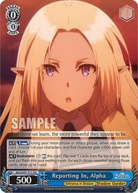 Reporting In, Alpha - The Eminence in Shadow - Weiss Schwarz card