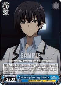Morning Greeting, Minoru - The Eminence in Shadow - Weiss Schwarz card